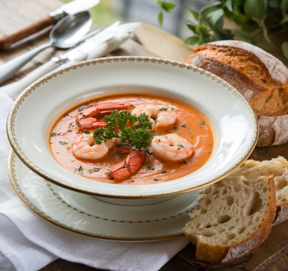 crab and shrimp soup bisque