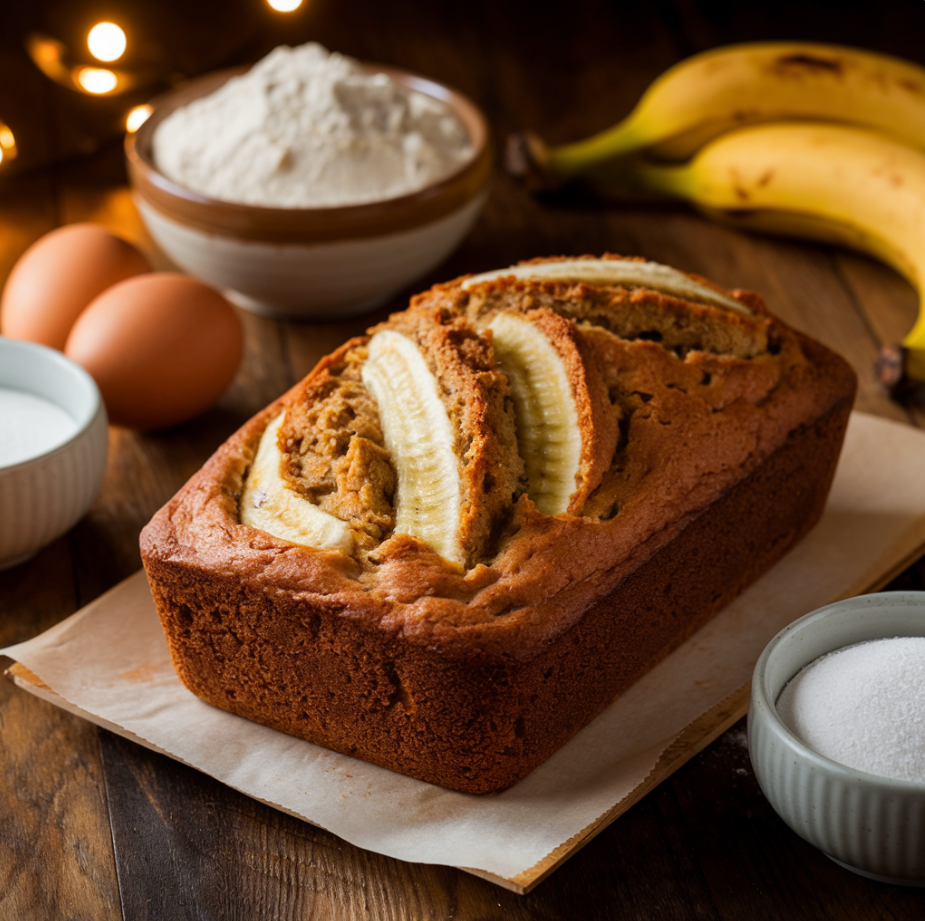 4 ingredient banana bread