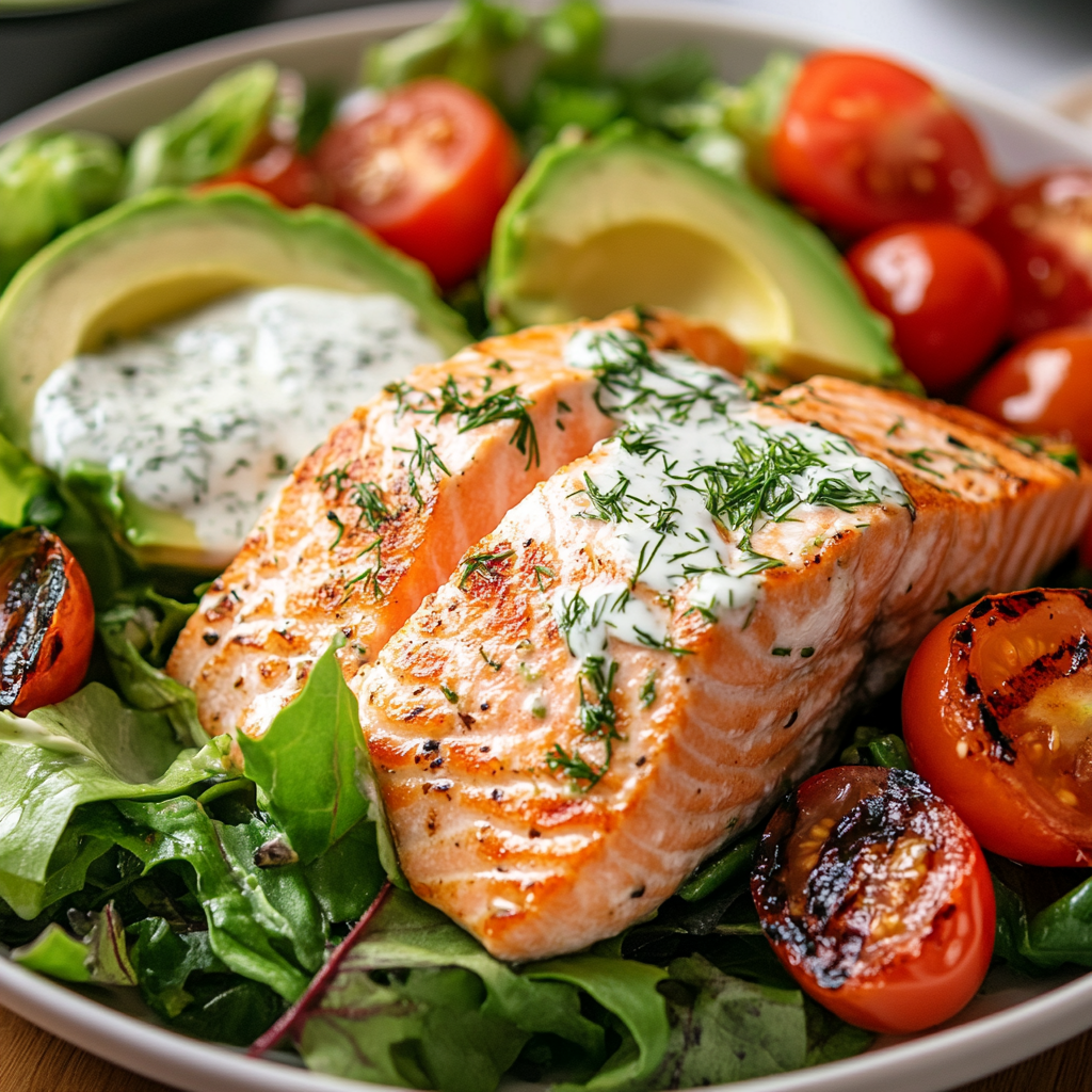 Grilled Salmon Salad