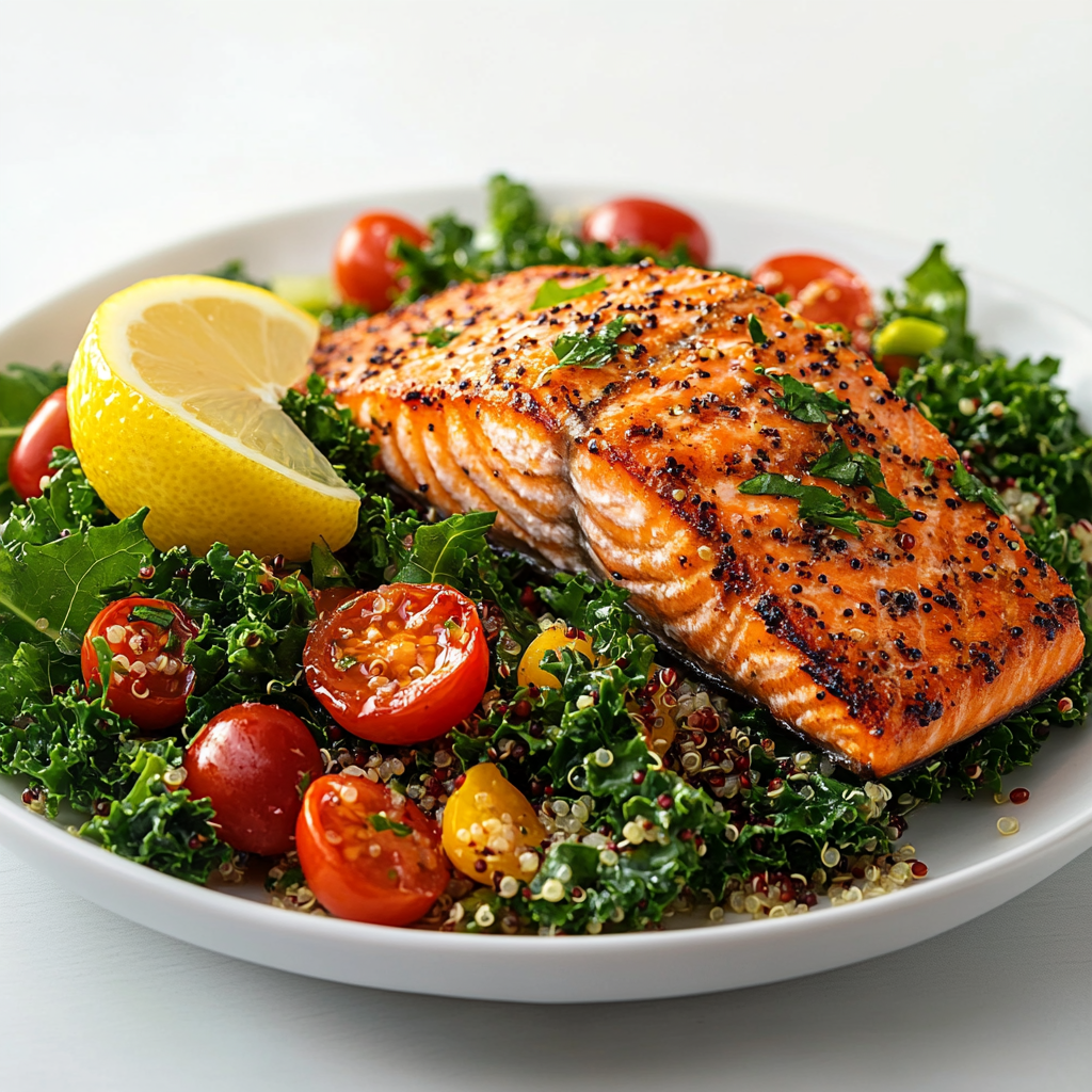 What goes well with grilled salmon