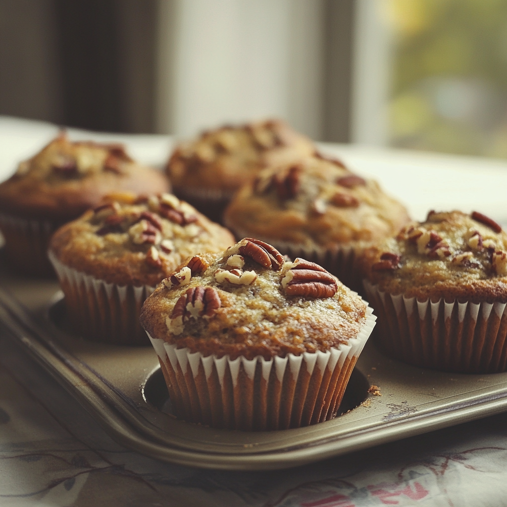 apple and pecan muffins