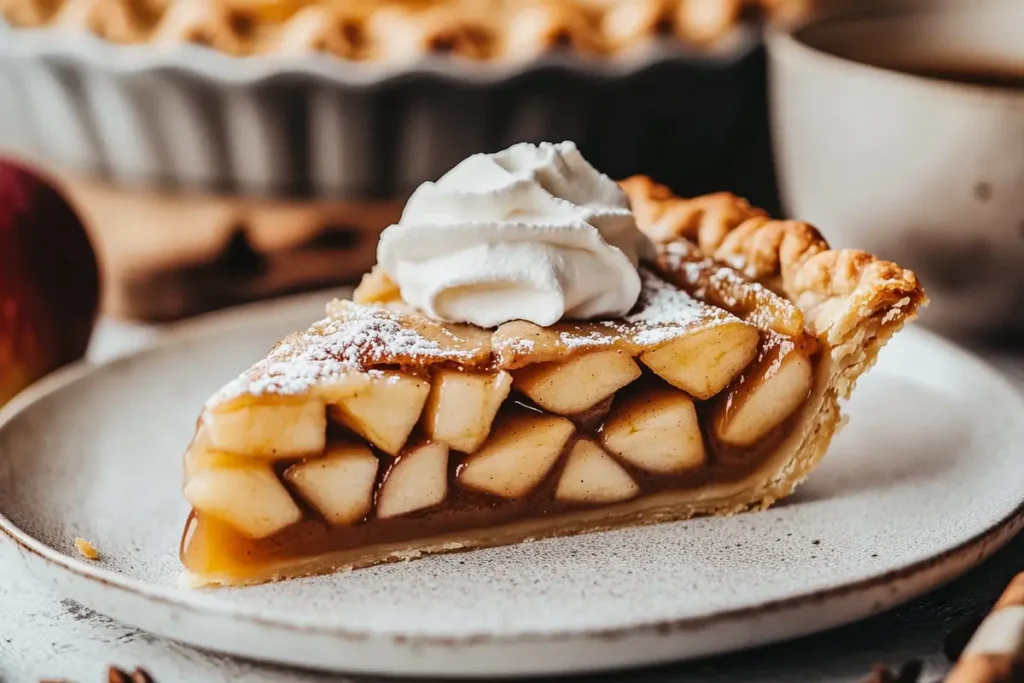 Apple Pie with Cream Topping