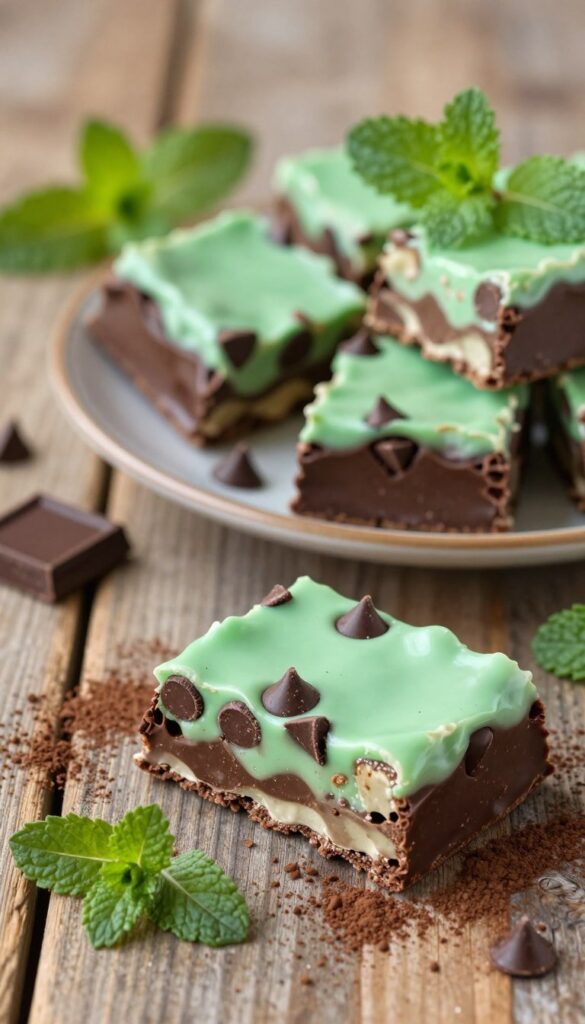 Mint Chocolate Chip Bars