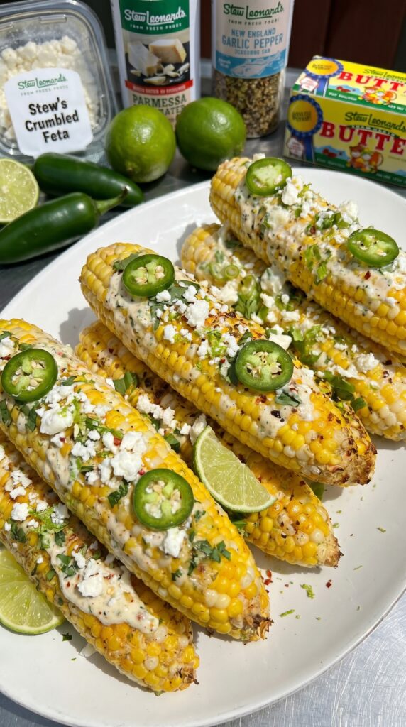 Zesty Jalapeño and Lime Street Corn Garlic Feta Butter