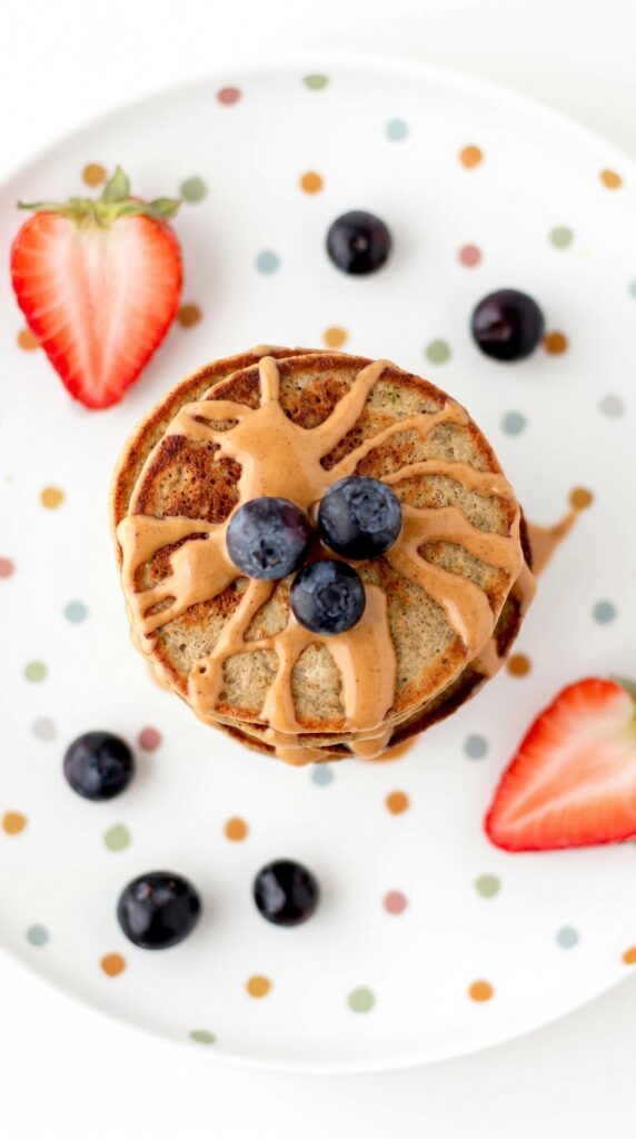 Blueberry Zucchini Oatmeal Pancakes