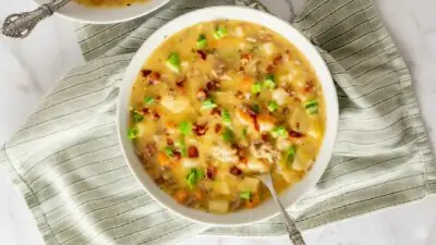 crockpot cheeseburger soup recipes feature image