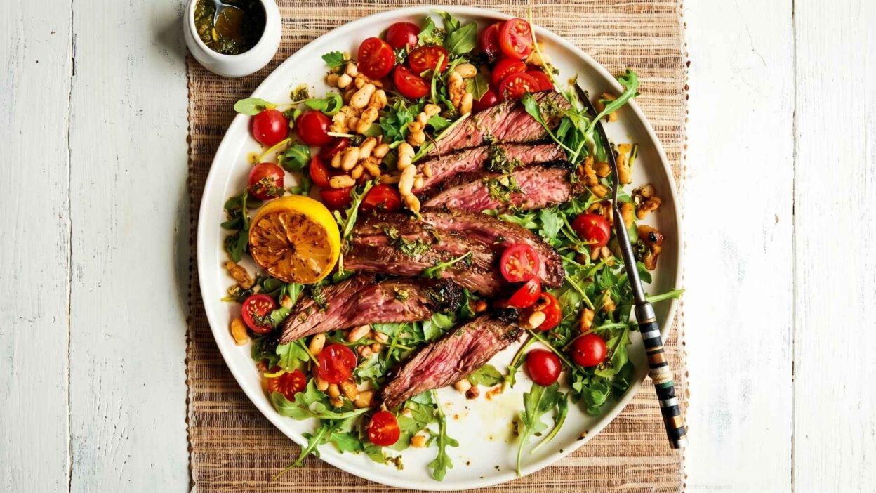 grilled flank steak salad feature image