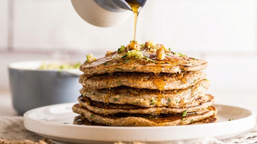 zucchini oatmeal pancakes feature image
