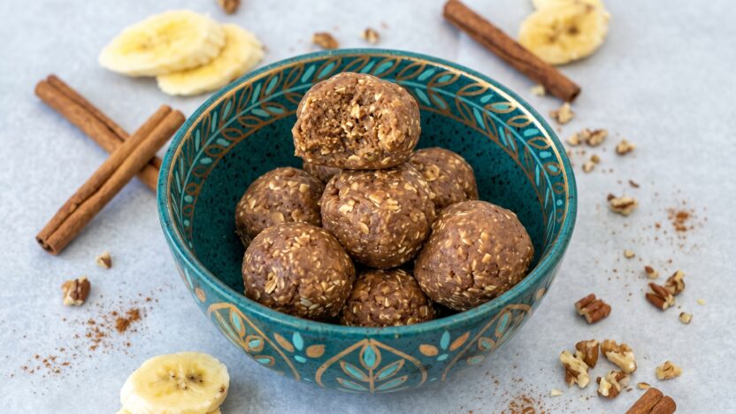 No Bake Banana Bread Bites