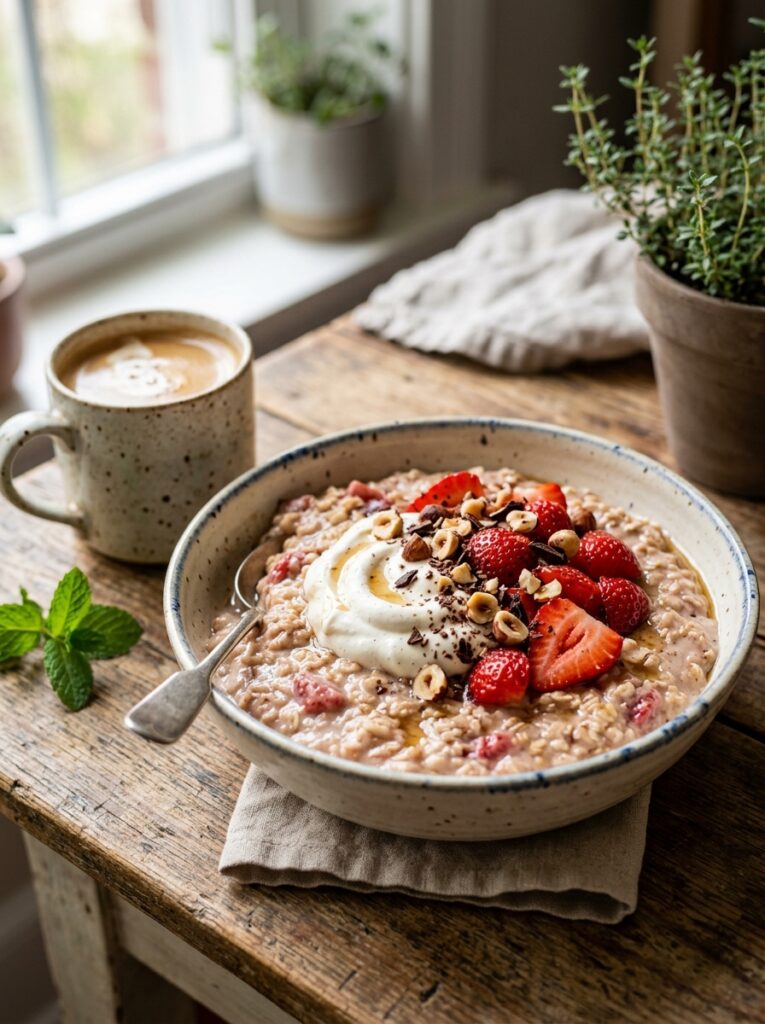 Strawberry Cream Coffee Oats
