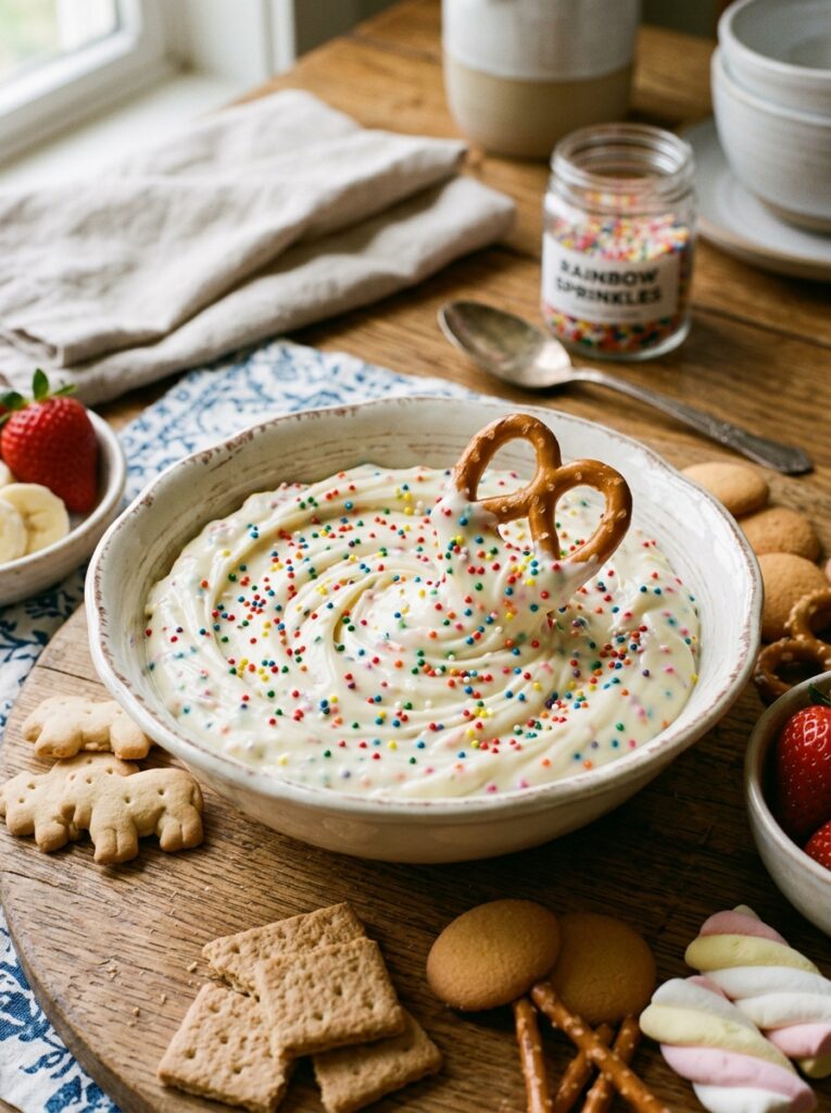White Chocolate Confetti Dip
