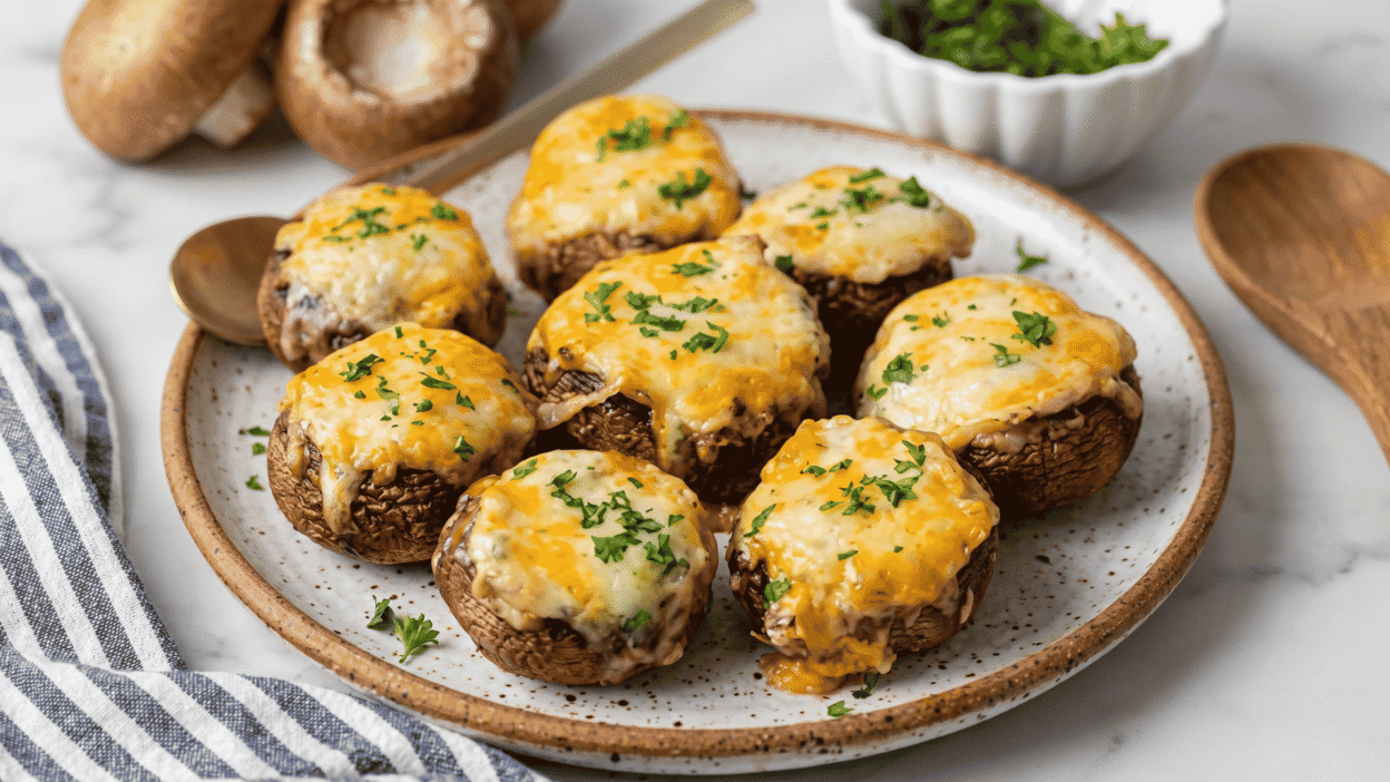 air fryer stuffed mushrooms