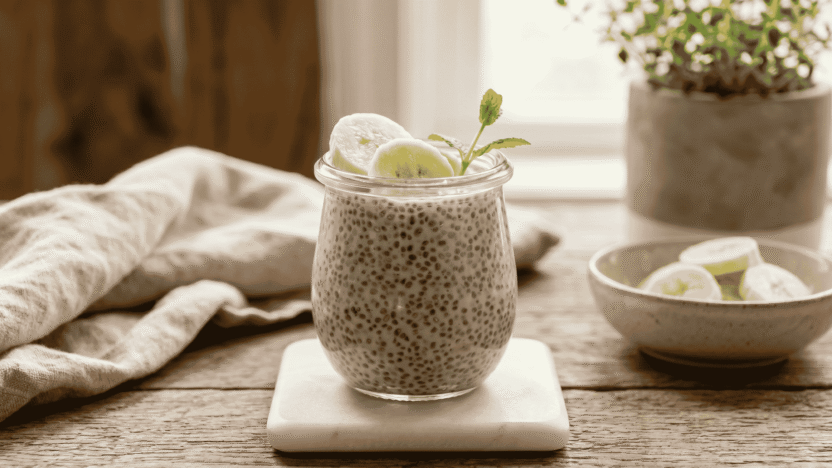 banana chia seed pudding