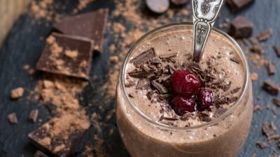 cherry chocolate milkshake
