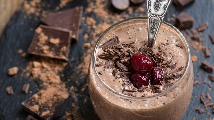 cherry chocolate milkshake