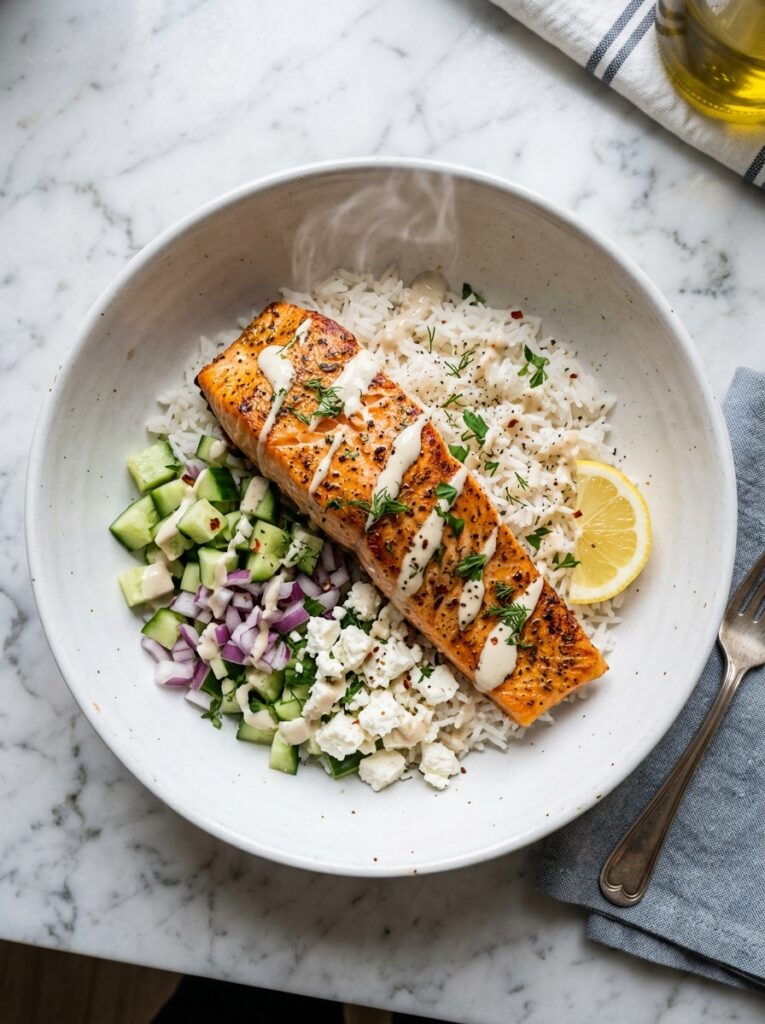 Air Fryer Salmon Bowl