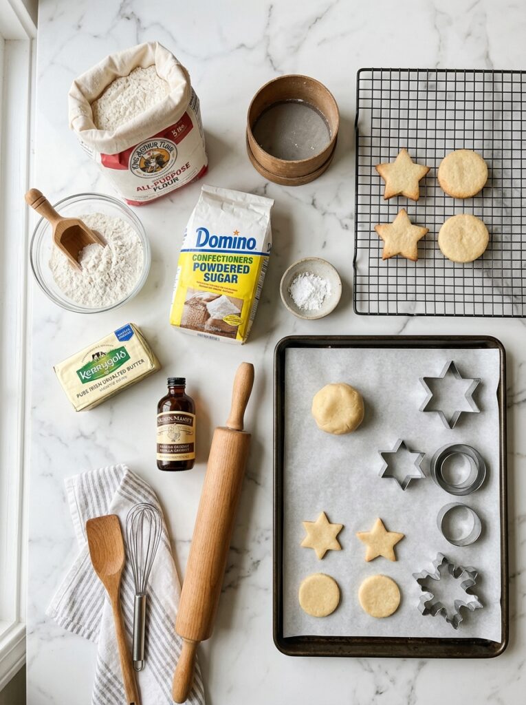Baking essentials on marble
