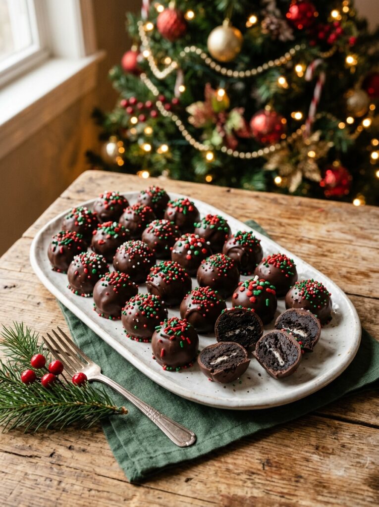 Christmas Oreo Truffles