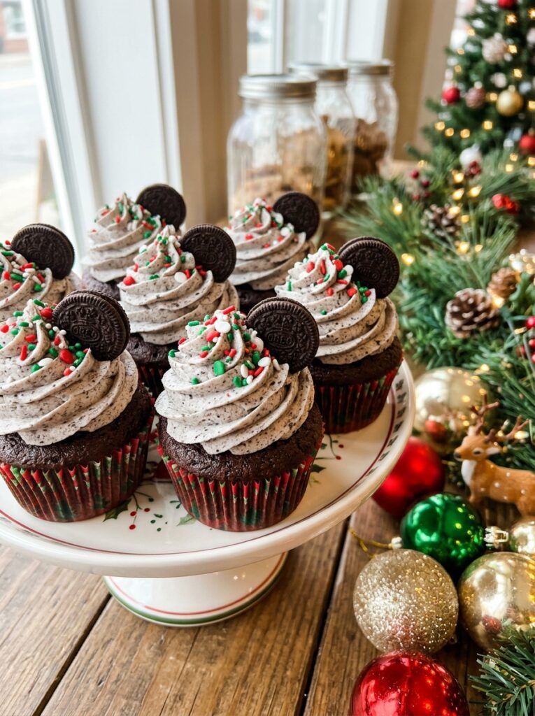 Christmas Oreo Cupcake