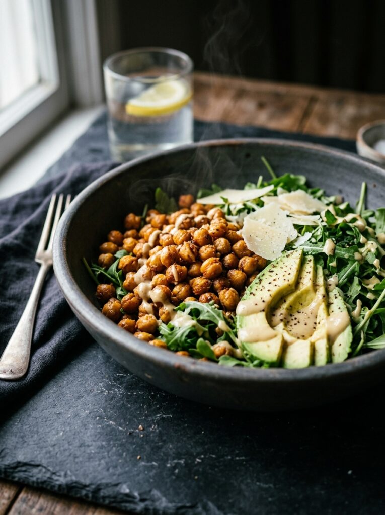 Crispy Roasted Chickpea Avocado