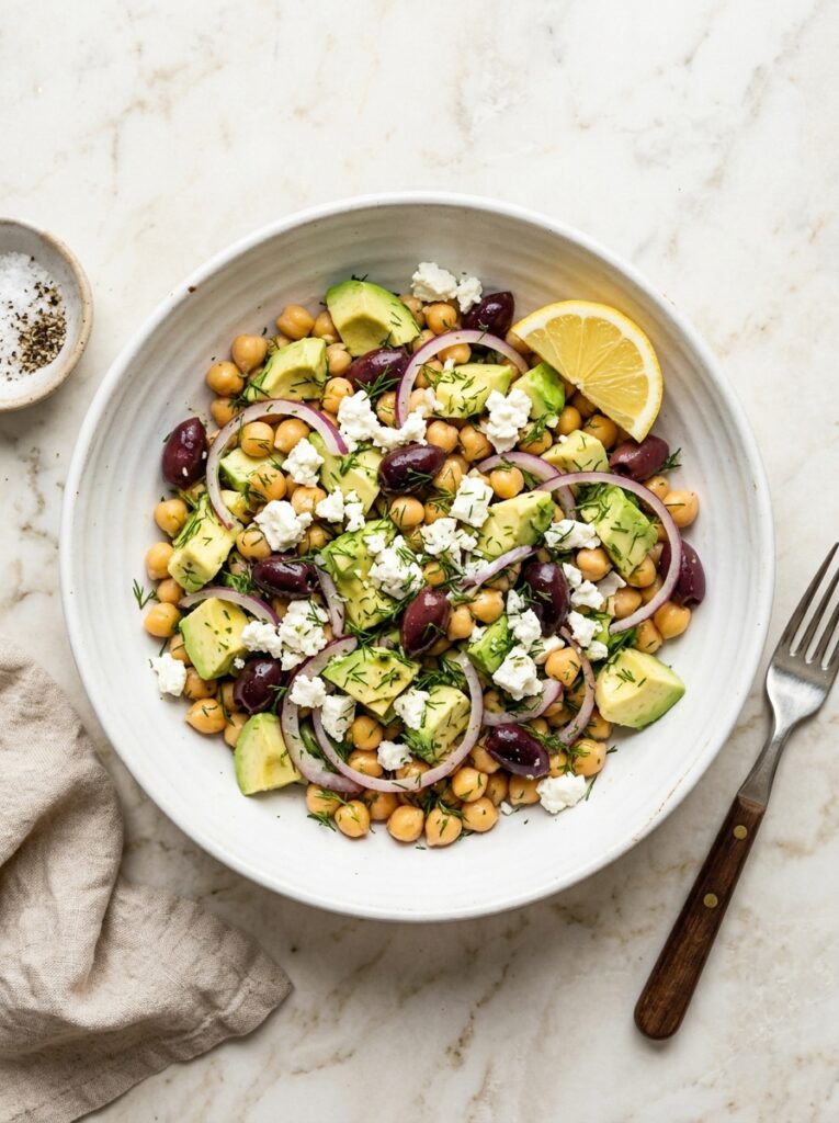 Greek Feta Avocado Chickpea