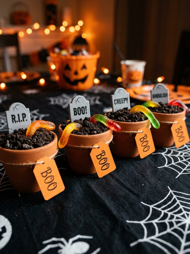 Haunted Dirt Cup Flowerpots