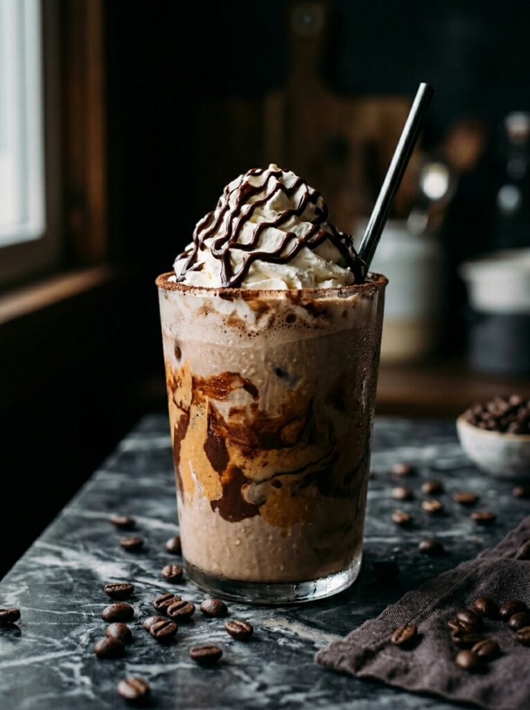 Iced Mocha Peanut Butter Shake