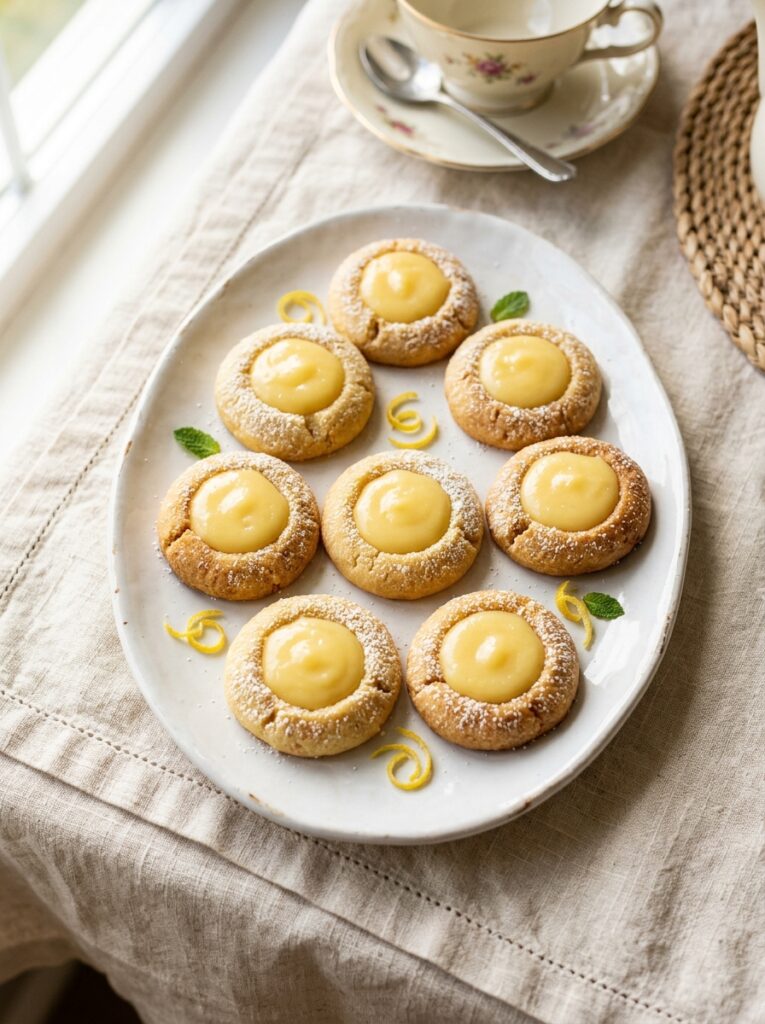 Lemon Ginger Thumbprint Cookies