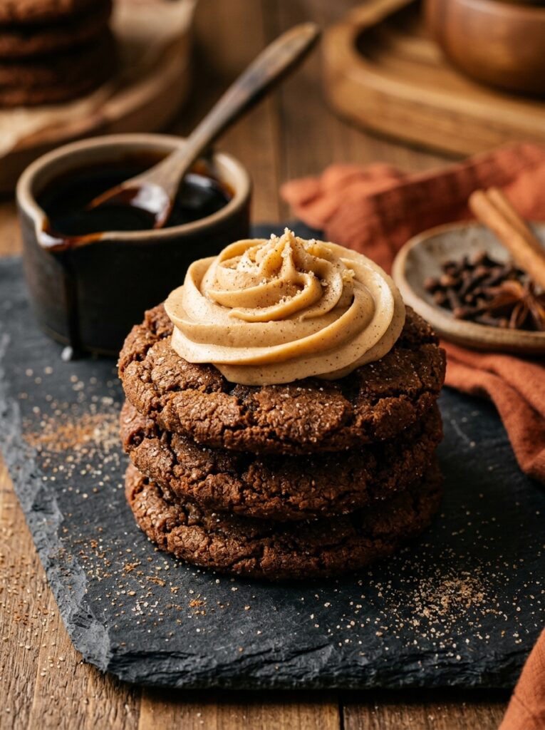 Molasses Ginger Cream Cookies
