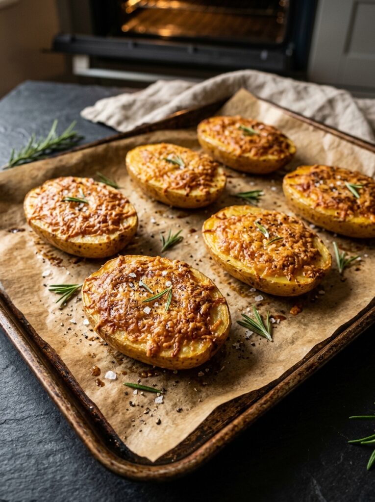 Parmesan potato halves