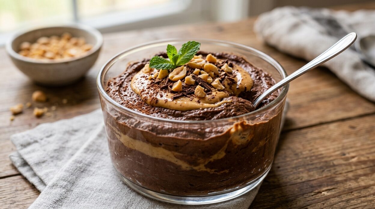 Peanut Butter Chocolate Avocado Mousse