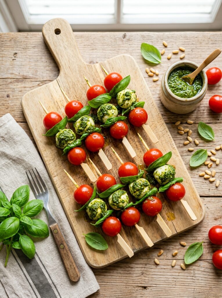 Pesto Marinated Skewers