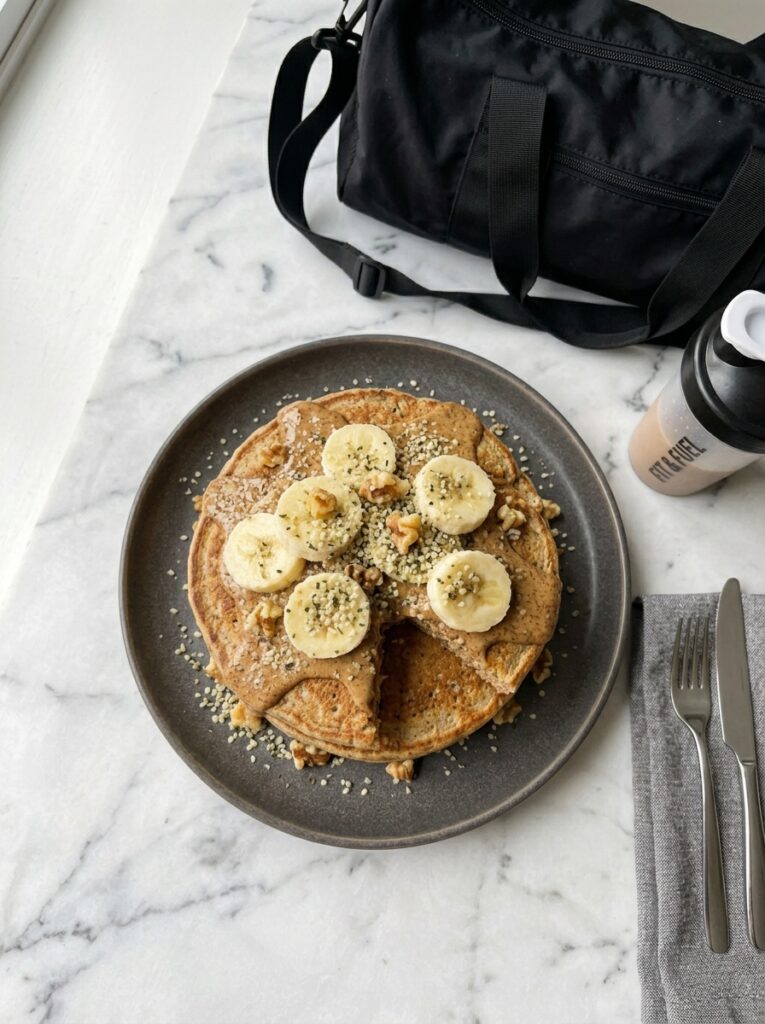 Protein Banana Oat Pancakes