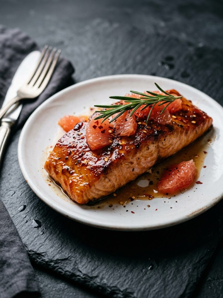 Spicy Maple Grapefruit Salmon
