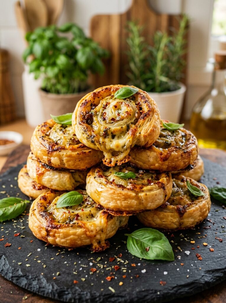 Toasted Turkey Pesto Pinwheels