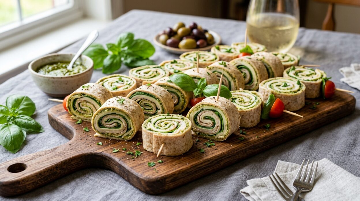 Turkey Pesto Pinwheels