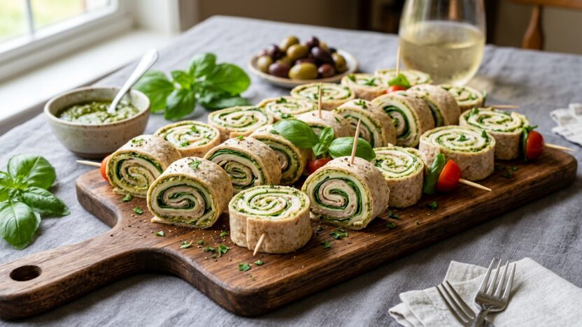 Turkey Pesto Pinwheels