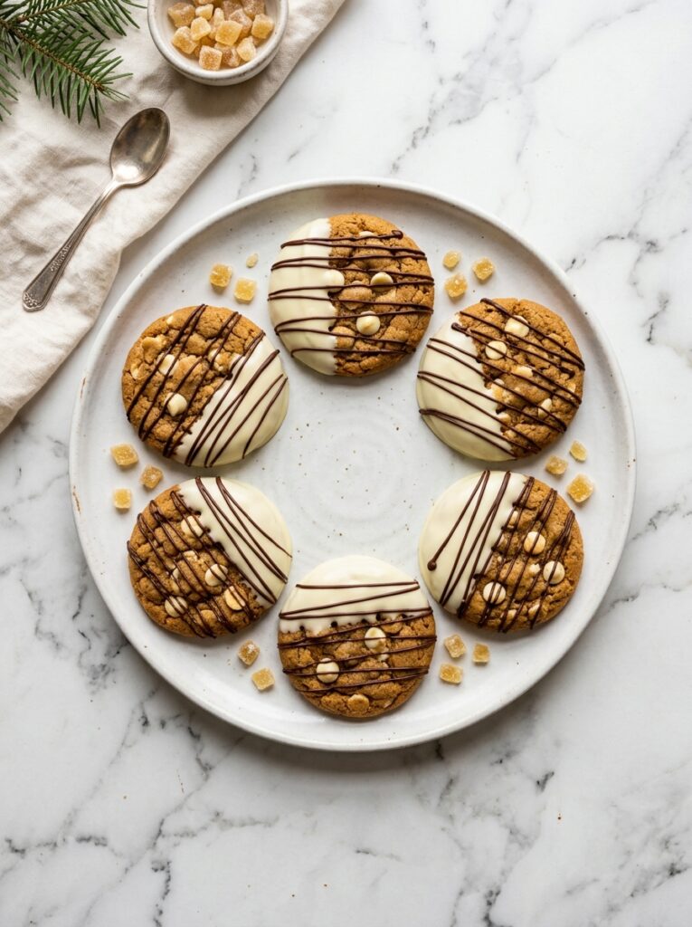 White Chocolate Ginger Cookies