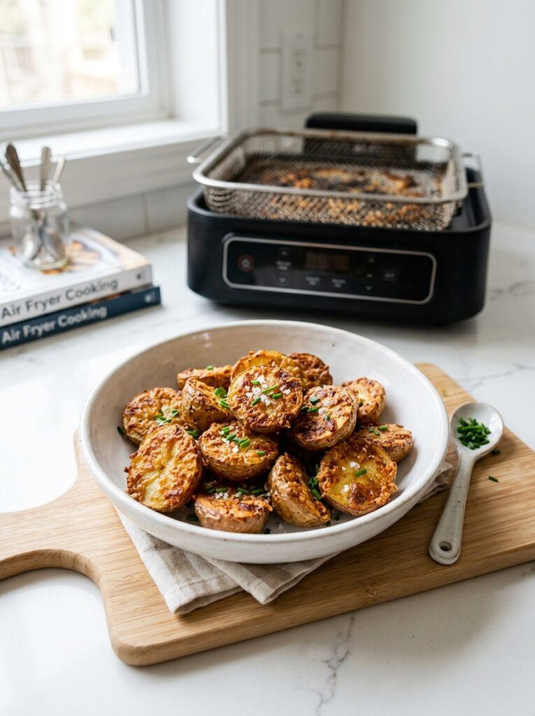 halved baby potatoes