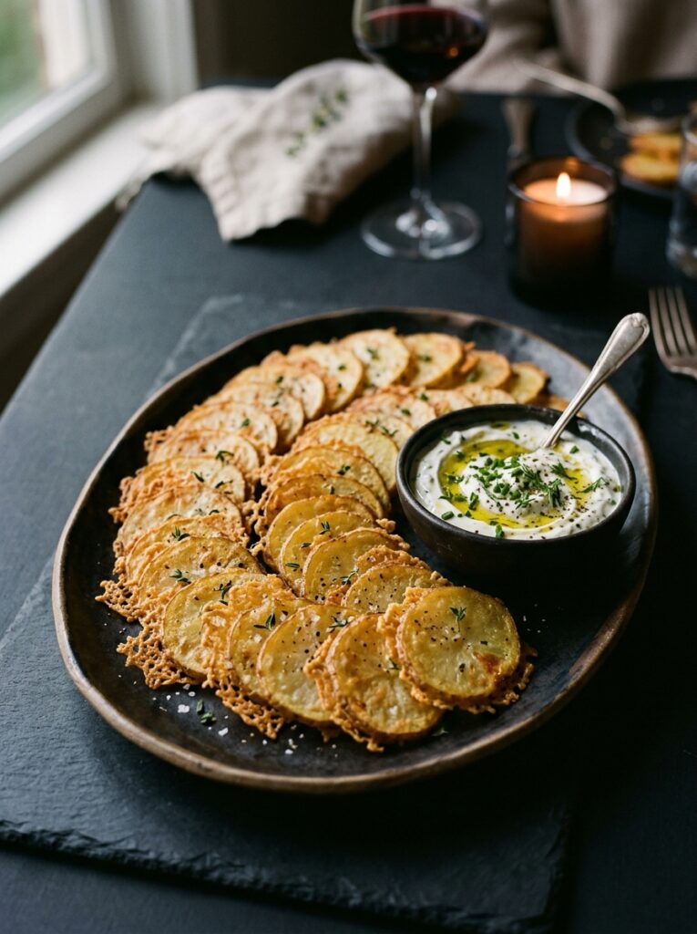 Potato Slices On Plate